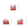 Nuevo 2026 Muñeco de Nieve Festivo de Navidad Letrero de Bienvenida Acrílico 2D Decoración de Fiesta Festiva Placa Sin