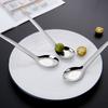 5 Jin Cuchara de Acero Inoxidable No Magnético Cuchara Cuchara de Fondo Plano Hogar Comedor Restaurante Adulto Niños Cuchara Cuchara para Sandía Cuchara de Fondo Plano