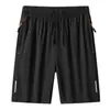 Pantalones Cortos Deportivos Casuales Personalizados para Hombre, Nuevo Estilo de Seda Helada de Secado Rápido, Pantalones Largos Sueltos, Fabricante de Pantalones Cortos de Playa de Moda