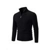 Nuevo cárdigan suéter de cuello alto con cremallera para hombre otoño e invierno 2024, color sólido, moda casual, abrigo suéter para hombre