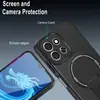 Funda para Teléfono Móvil con Soporte Anticaída de Fibra de Carbono de Fábrica Adecuada para Xiaomi Redmi 15C Funda Protectora Magnética