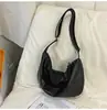 Bolso bandolera ins de alta gama estilo coreano retro para mujer, bolso tipo empanada de cuero PU suave de gran capacidad, bolso de hombro casual para commuting para hombres