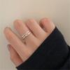 Fan Zhiqiao joias coreanas prata esterlina 925 anel retangular de zircônia diamante branco personalidade pequeno livro vermelho anel INS anel