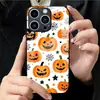 Aplicable a Funda de Cristal Templado para Apple 18PRO 17PROMAX Cubierta Protectora de Calabaza Navideña iPhone16 Cara Sonriente 17E