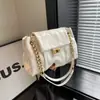 2025 Bolsa Feminina de Corrente da Moda Textura de Alta Qualidade Padrão de Diamante Moderna Bolsa de Ombro Bolsa Transversal para o Dia a Dia Nova