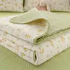 Cubrecama de algodón lavado, pieza única, Clase A, apto para bebés y madres, universal para todas las estaciones, juego de tres piezas acolchado grueso antideslizante para tatami, cama individual 3