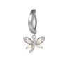 Anillo de ombligo simple y liso con forma de corazón y diamante de luna perforada de acero inoxidable de gran venta en Europa y Estados Unidos en Amazon.