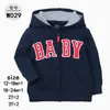 Comercio Exterior Transfronterizo Ropa Infantil Otoño e Invierno Nuevo Estilo Chaqueta con Capucha y Cremallera con Bordado de Letras Multicolor para Niños y Niñas, Venta al por Mayor
