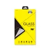 Caja de embalaje de película templada negra para teléfono móvil Apple, película protectora, marco de plástico, embalaje de cartón, libro plegable amarillo