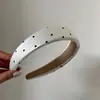 Faixa de Cabelo Clássica Série Bolinhas Coloridas Sólidas Novo Estilo de Faixa de Cabelo Topo Alto Crânio Pressão Lavar Cabelo Rosto Acessórios de Cabelo Feminino