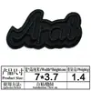 Ya bordado nuevo autoadhesivo negro bordado insignia tela pegatinas ropa chaqueta acolchada mochila agujero personalidad reparación subsidio decoración