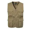 Chaleco de invierno para hombre, multibolsillos, talla grande, para fotografía, pesca y viajes al aire libre