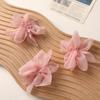Temperamento de súper hada chifón malla tridimensional camelia cosida a mano DIY accesorios para el cabello hechos a mano broche accesorios de ropa