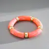 Pulsera elástica de acrílico degradado estilo europeo y americano, Pulsera de dopamina personalizada transfronteriza, Joyería de moda simple de alta gama para mujer