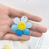 40 Han Feng Hecho a Mano Doble Capa Parche Brillo Gradiente Flor Sonriente Colgante para Teléfono Llavero Accesorios DIY