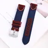 Atacado Adequado para Pulseira de Relógio Inteligente Huawei Gt Fat Sea Leather Lona Tecida Composta Nylon Couro Retrô 22mm