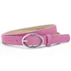 Cinto Feminino de PU com Fivela Redonda Estilo Camurça, Cinto Feminino Versátil e Fashion, Cinto Decorativo Feminino para Jeans, Dropshipping