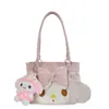 Bolsa Tote Versátil de Alto Valor Estilo Coreano Menina Fofa de Ombro Único Bolsa Pequena Casual Diária Fresca Estilo Coreano