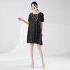 Vestido Miyake Primavera e Verão Feminino Design Sense Solto Plus Size Comprimento Médio Elegante Moda Vestido A-line Tendência
