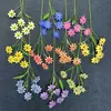 Ramo de flores de margarita artificiales, adecuado para bodas, con patrón de rejilla, hecho de seda, listo para exhibir y disponible para venta al por mayor como flores decorativas para hoteles