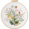 Kit de Bordado Hecho a Mano DIY Paquete de Material Estilo Europeo Elegante Femenino Ramo de Flores Rosa Inglés