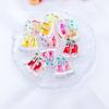Elemento navideño DIY accesorios para funda de teléfono cuentas sueltas creativa gota acrílico árbol de Navidad muñeco de nieve pulsera cuentas