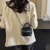 Bolsos Texturizados para Mujer 2024 Nuevo de Moda Versátil Bolso Cruzado Cadena de Rombo Bolso Cuadrado Pequeño Bolso de Mano de Moda