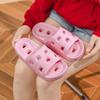 Pantuflas de baño estilo coreano para mujer, color sólido, para baño, hogar, para parejas, para el hogar, huecas para evitar fugas, pantuflas de secado rápido para hotel
