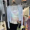 Cárdigan Protector Solar para Mujer, Chal Delgado para Verano, con Vestido de Tirantes, Blusa, Chaleco Pequeño Francés