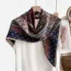 90 Nuevo Estilo Exótico Azul Otoño/Invierno Versátil Bufanda Exterior de Terciopelo para Mujer, Bufanda Cálida, Pañuelo para el Cuello, Bufanda Cuadrada Grande