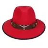 Chapéu Xizang Europeu e Americano Transfronteiriço Outono e Inverno Novo Chapéu de Cowboy Xizang Feminino Chapéu para Homens e Mulheres Acessórios de Chapéu com Cabeça de Touro para Exterior