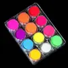 Polvo Brillante para Uñas Transfronterizo Colorido Fluorescente Polvo Pigmento Ultra Fino Rosa Barbie Amarillo Fluorescente Polvo Fluorescente para Uñas Polvo Fino