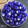 Contas Cerâmicas Coloridas Redondas com Furo Grande Acessórios para Joias DIY 12mm Contas Soltas Pacote de Material para Pulseira Tecida à Mão Contas de Porcelana