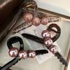 Elegante Pinza de Perlas Mediana Pinza de Tiburón para Cabello Pinza para el Cabello para Mujer 2025 Nuevo Accesorio para el Cabello para la Parte Posterior de la Cabeza