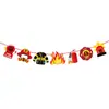 Fronteiriço Novo Produto Tema Fogo Decoração de Festa de Aniversário Bandeira de Decoração de Aniversário Arranjo de Decoração de Aniversário de Bombeiro