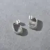 Brincos Europeus e Americanos de Metal de Alta Qualidade Banhados a Cobre em Formato de Corrente Dourada Branca Brincos com Agulha de Prata S925 com Estilo Único e Elegante