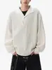 Sudadera Retro Americana de Dos Piezas Falsas para Hombre Otoño/Invierno Nuevo Estilo Marca de Moda Diseño Sensación de Alta Gama Capa Suelta Casual Superior