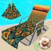 Funda exclusiva de microfibra para silla de playa transfronteriza, toalla reclinable, toalla de playa con bolsa, serie de florecitas con impresión digital 3D