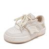 Tênis Casuais de Couro Microfibra Infantil Modelos Primavera e Outono 2026 para Meninos e Meninas com Velcro Solado Macio Antiderrapante Sapatos Brancos