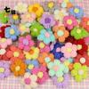 Spot handmade lã puff flor broche bonito cinco pequenas flores crochê DIY acessórios de cabelo feitos à mão