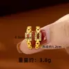 Brincos Tendência Dourado Areia Vietnamita, Brincos Irregulares de Zircônio Modernos e Luxuosos para Mulheres, Fabricantes de Joias Simples e Duráveis
