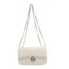 Bordado 2025 Moda Nova Popular Simples Cor Sólida Casual Corrente Elegante Transversal Ombro Pequena Quadrada Bolsa para Mulheres