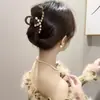 Lujo ligero elegante cuentas brillantes pinza de tiburón mediana pinza para el pelo simple exquisita pinza para el pelo de la parte trasera delantera pasador de pelo para recogido elegante