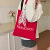 Bolsa de Lona Estilo Coreano Ins para Mujer, Bolso Versátil de Hombro Cruzado, Nuevo Modelo 2026, Bolso de Viaje con Encaje de Lazo
