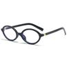 Gafas para Miopía Estilo Campus, Montura Ovalada Pequeña, Estilo Dulce para Damas, Estampado Retro de Leopardo, Gafas de Montura Lisa Estilo Coreano