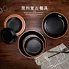 Juego de Cuatro Piezas de Vajilla de Melamina Tazones Pequeños de Plástico Tazones para Arroz Vajilla para Restaurante de Hot Pot Japonés y Coreano Tazones Platos Tazas de Imitación Porcelana Platos Redondos