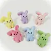 Pingente de Coelho de Pelúcia Macaron Estilo Ins Fofo Acessórios de Boneca Cartoon DIY Charms para Mochila Bolsa Venda por Atacado em Estoque