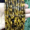 Cuentas cilíndricas de tubo de ojo de tigre de 5*8 mm, ágata roja, calcedonia verde Dongling, accesorios de joyería, cuentas de tubo recto para bricolaje