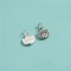 S925 Prata Esterlina Retro Fortune Lingote Pingente Pingente DIY Corda Tecida à Mão Cristal Pérola Pulseira Pingente Acessórios