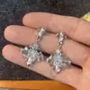 "Sanheng" Anel Completo em Formato de Flor de Íris Cruzada, Aberto Vintage de Luxo Leve Maillard Jewelry, Joia de Nicho para Mulheres